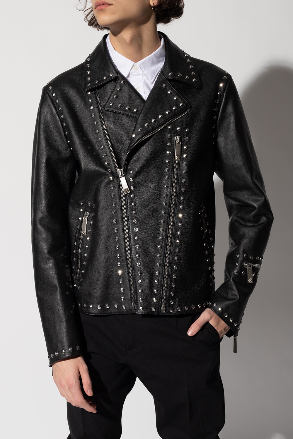 John richmond shop leather jacket